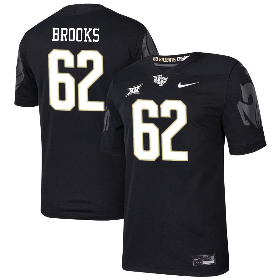 Men #62 Jabari Brooks UCF Knights Big 12 Conference College Football Jerseys Stitched-Black